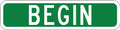 M4-11 BEGIN Route Marker Sign