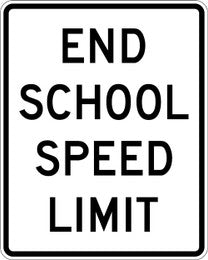S5-3 End School Speed Limit Sign